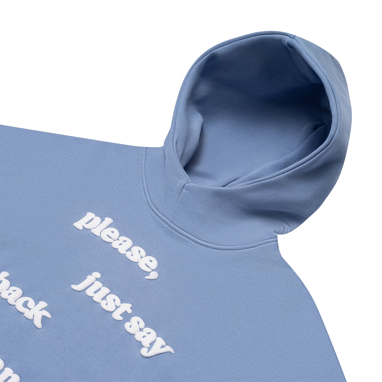 "Say It Back" Cropped Hoodie (Ice Blue)