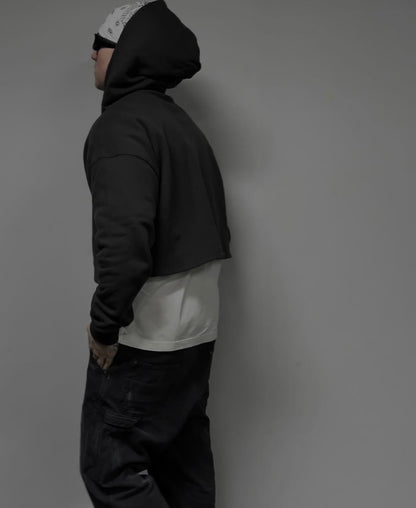 "You Needed Me" Cropped Hoodie (Ash)